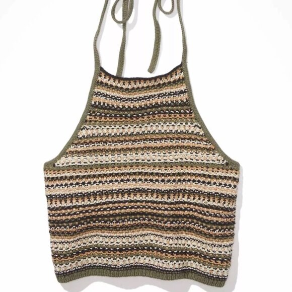 American Eagle Knit Crochet Crop Top in EUC (xxl) - Picture 2 of 7